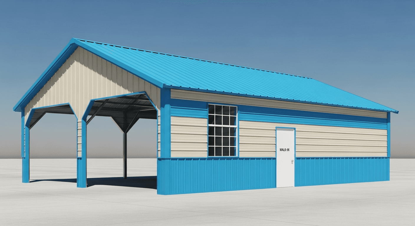 3D metal building design tool preview