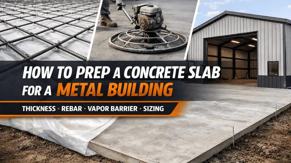 How to Prep a Concrete Slab for a Metal Building (Thickness, Rebar, Vapor Barrier, and Sizing) — Get Carports blog