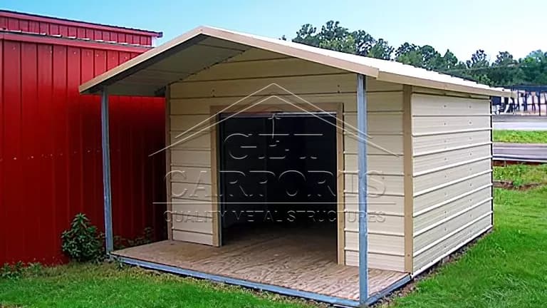 12x20x7 A-Frame Style Storage Shed — 12'W x 20'L metal building from Get Carports