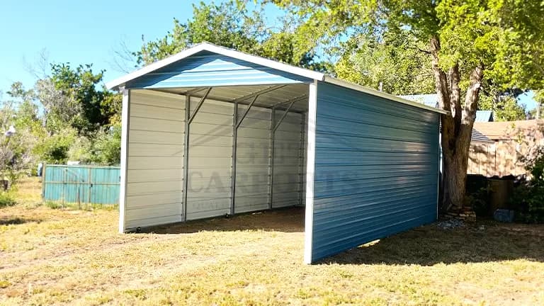 12x20x8 A-Frame Horizontal Roof Carport — 12'W x 20'L metal building from Get Carports