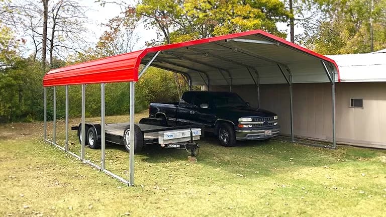 22x26x7 Regular Carport — 22'W x 26'L metal building from Get Carports