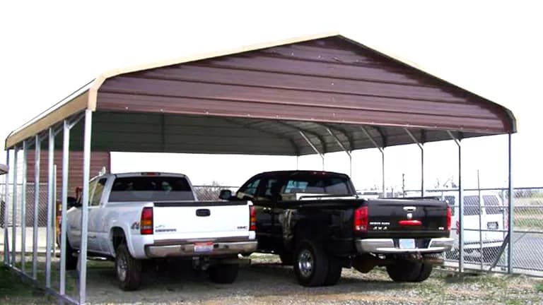 22x30x10 Two Car Carport — 22'W x 30'L metal building from Get Carports