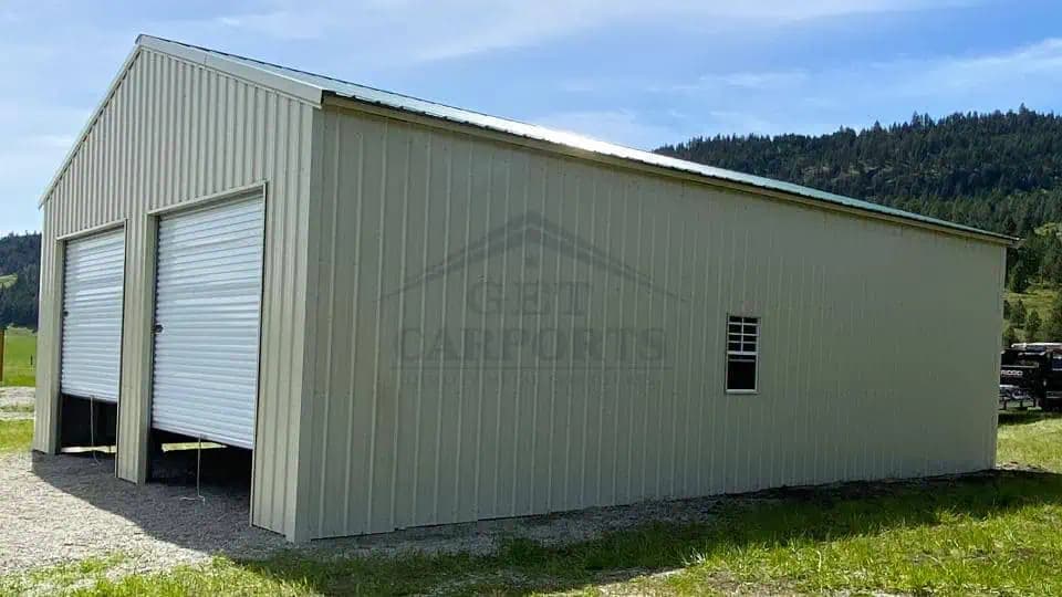 24x30x10 Workshop — 24'W x 30'L metal building from Get Carports