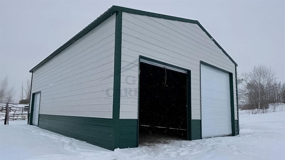 25x30x12 Workshop — 25'W x 30'L metal building from Get Carports