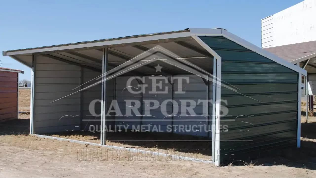 26x12x8 Loafing Shed — 26'W x 12'L metal building from Get Carports