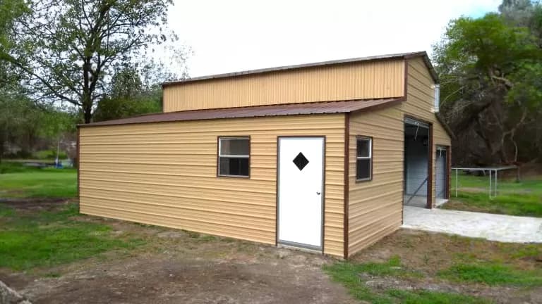 30x30x12 A-Frame Barn — 30'W x 30'L metal building from Get Carports