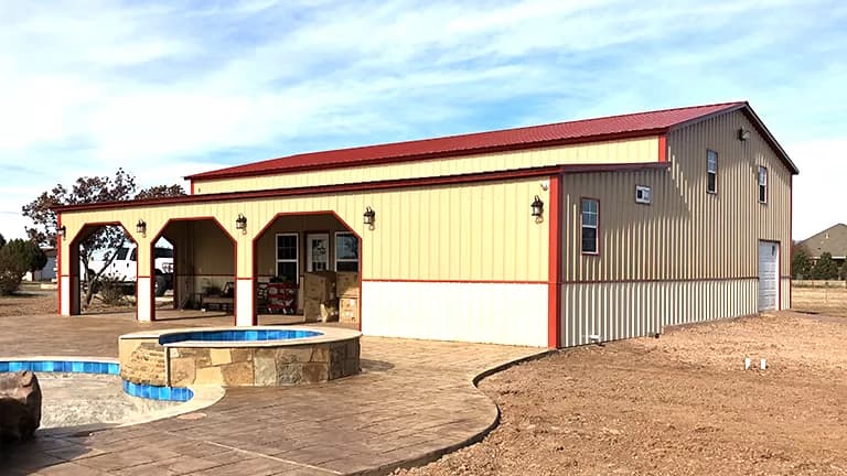 30×50 Metal Building Home — 30'W x 50'L metal building from Get Carports