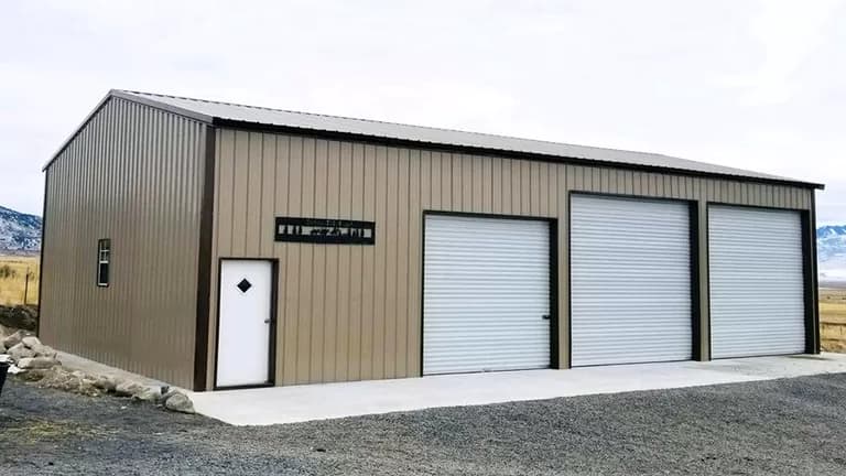30x50x14 Side Entry Three Car Garage — 30'W x 50'L metal building from Get Carports