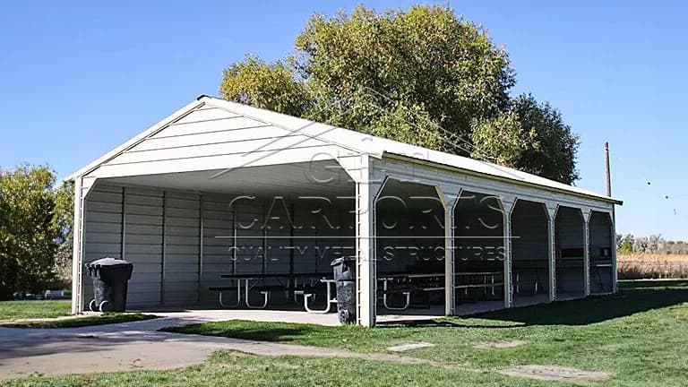 30x55x10 A-Frame Carport — 30'W x 55'L metal building from Get Carports