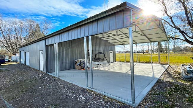 30x60x10 Utility Carport — 30'W x 60'L metal building from Get Carports