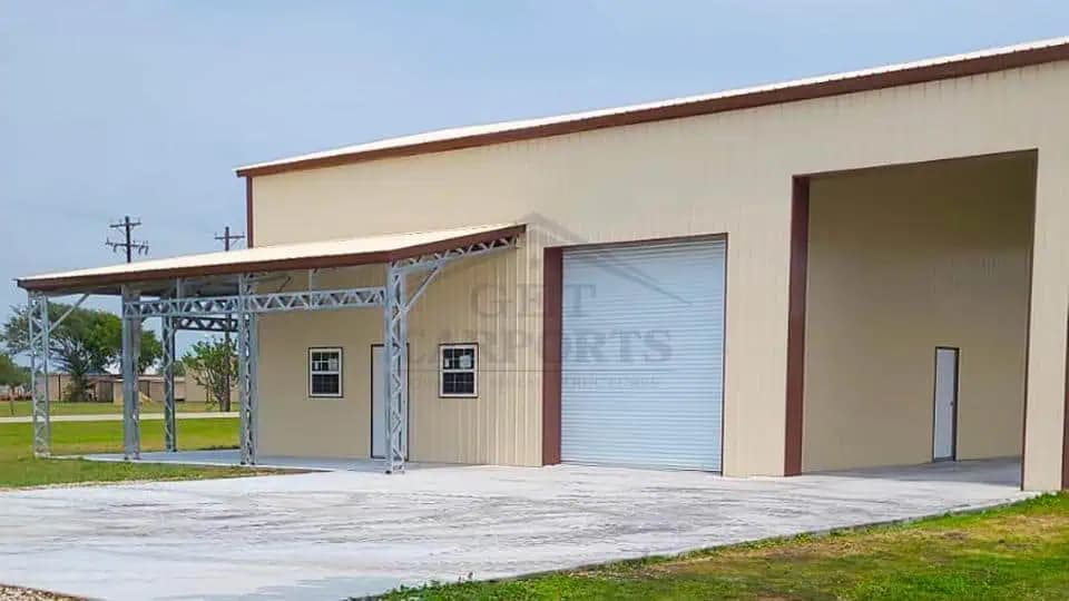 32x50x14 Utility Building — 32'W x 50'L metal building from Get Carports