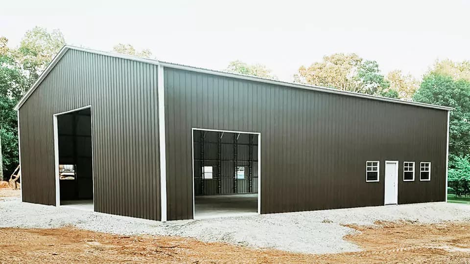 32x50x16 Commercial Building — 32'W x 50'L metal building from Get Carports
