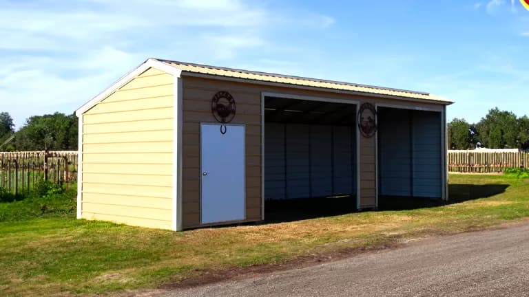 35x12x8 Two Car Garage — 35'W x 12'L metal building from Get Carports