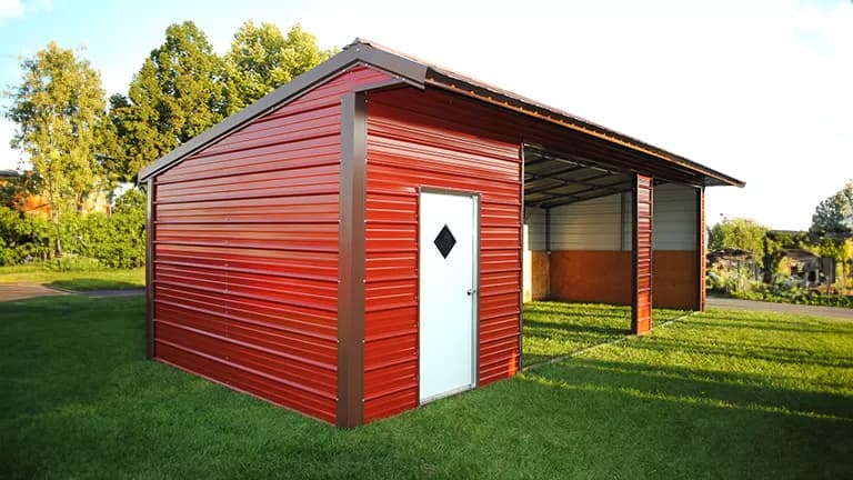 36x15x8 Loafing Shed — 36'W x 15'L metal building from Get Carports