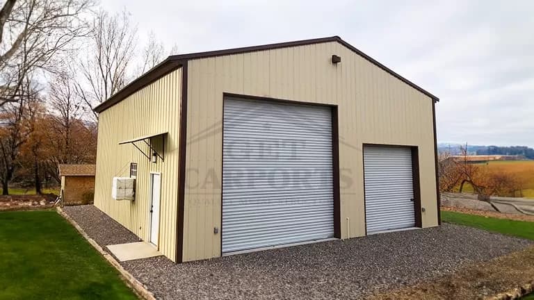 36x40x16 All Vertical Garage — 36'W x 40'L metal building from Get Carports
