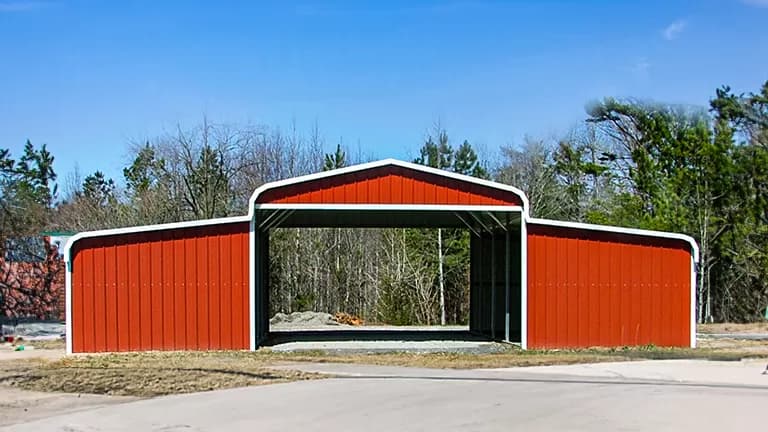 42x26x12 Regular Style Barn — 42'W x 26'L metal building from Get Carports