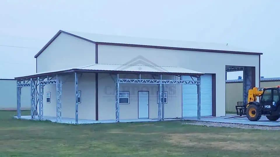 42x57x16 Commercial Buildings — 42'W x 57'L metal building from Get Carports