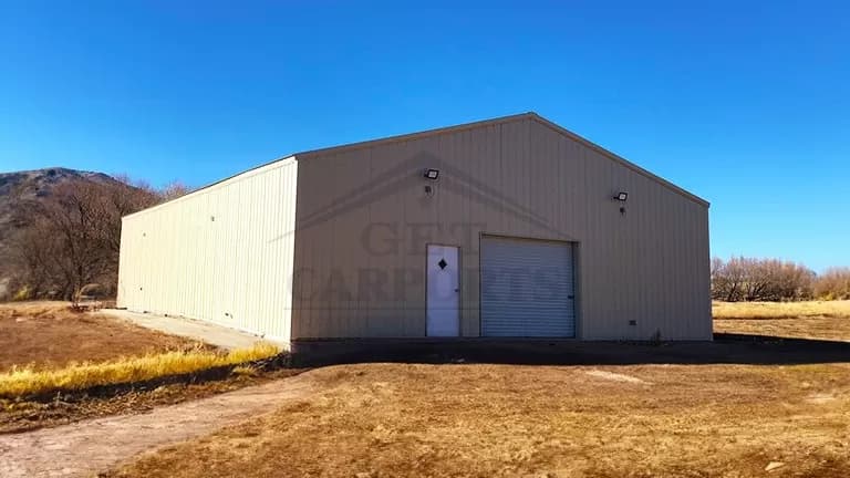 42x60x10 Commercial Garage — 42'W x 60'L metal building from Get Carports