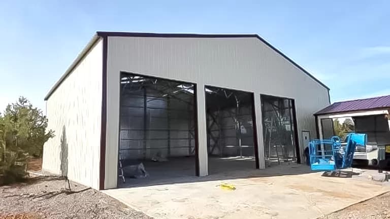 54x45x14 Commercial Garage — 54'W x 45'L metal building from Get Carports