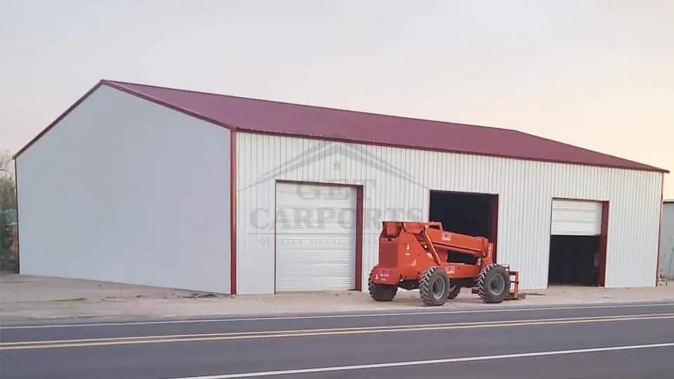 60x100x16 Workshop — 60'W x 100'L metal building from Get Carports