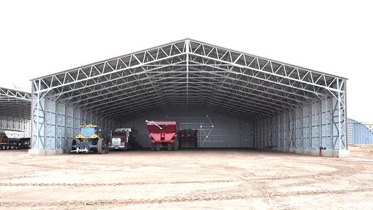 90x140x16 Commercial Clear Span All Vertical — 90'W x 140'L metal building from Get Carports