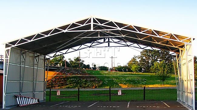 32x30x12 Vertical Roof Carport — 32'W x 30'L metal building from Get Carports