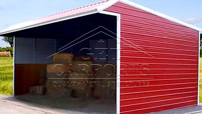 12x12x8 A-Frame Loafing Shed — 12'W x 12'L metal building from Get Carports
