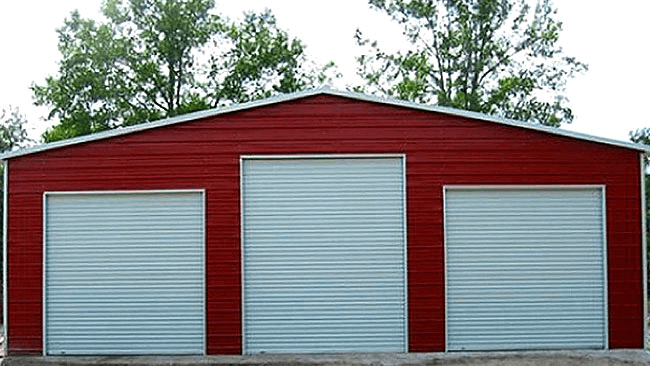 40x40x10 Triple Wide Garage  40x40x10 3 Car Garage Price