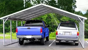 18x26x7 A-Frame Horizontal Two Car Carport