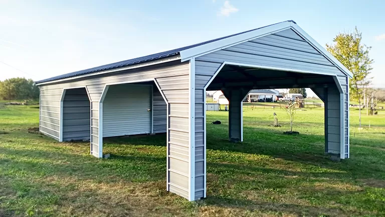 20x30x7 A-Frame Vertical Roof Side Entry Utility