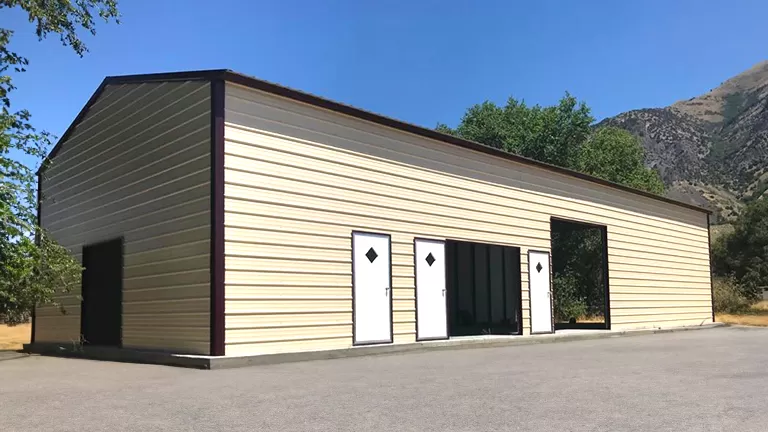28x60x12 A-Frame Vertical Roof Garage