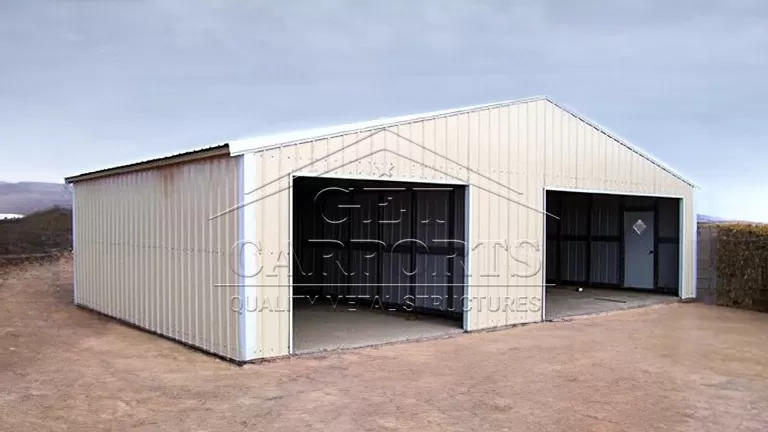 30x35x11 A-Frame All Vertical Roof Garage